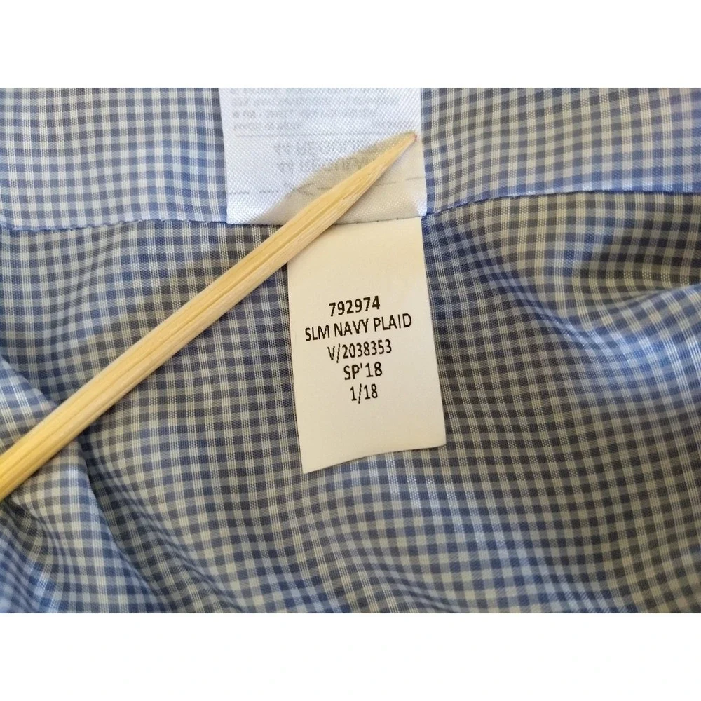 Banana Republic Slim Fit Blazer Men 44R Stretch Jacket Blue Plaid Lined NWOT
